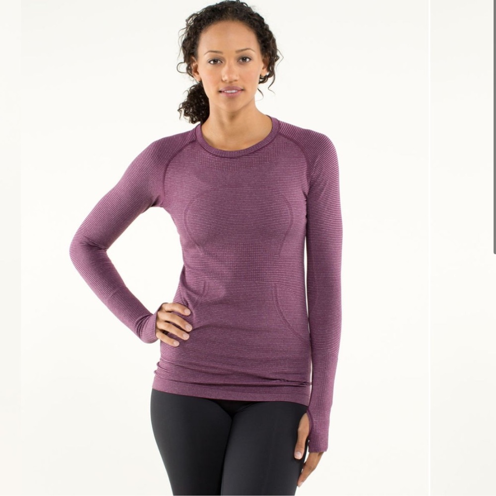 Lululemon Run: Swiftly Tech Long Sleeve - Heathered Plum